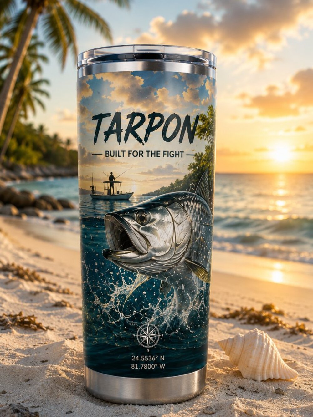 Tarpon 20 oz Stainless Steel Tumbler - Picture 2 of 4